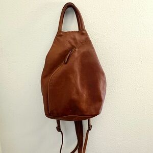 Brown Leather Backpack